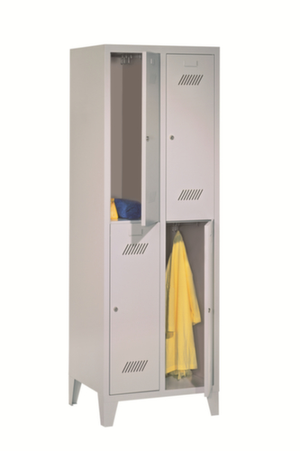 PAVOY Dubbele garderobekast Basis met 2x2 vakken, vakbreedte 300 mm