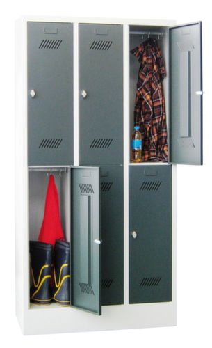 PAVOY Dubbele garderobekast Basis met 3x2 vakken, vakbreedte 300 mm