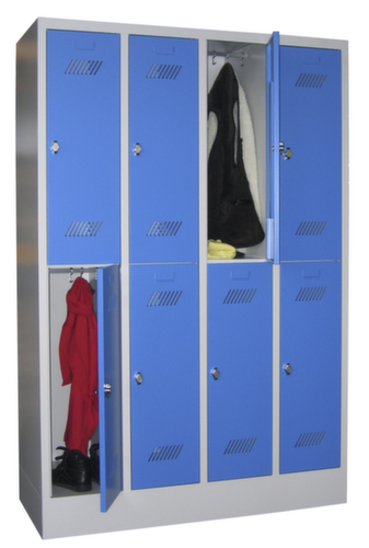 PAVOY Dubbele garderobekast Basis met 4x2 vakken, vakbreedte 300 mm
