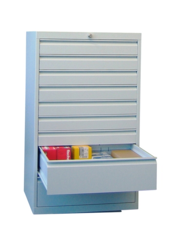 PAVOY Ladekast Basis Plus RAL7035, 9 lade(n), RAL7035 lichtgrijs/RAL7035 lichtgrijs