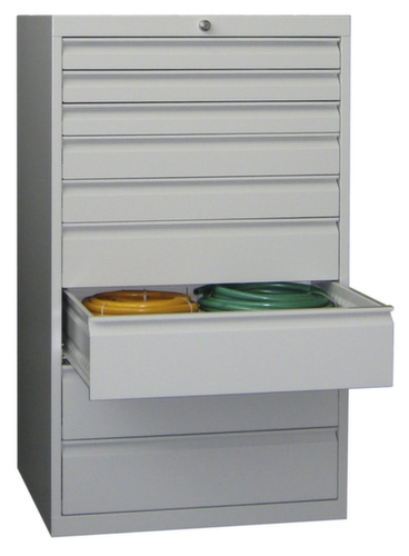 PAVOY Ladekast Basis Plus RAL7035, 9 lade(n), RAL7035 lichtgrijs/RAL7035 lichtgrijs