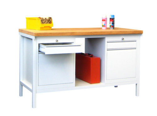 PAVOY Werkbank met verschillende soorten onderbouw, 2 ladeblokken, 1 legbord