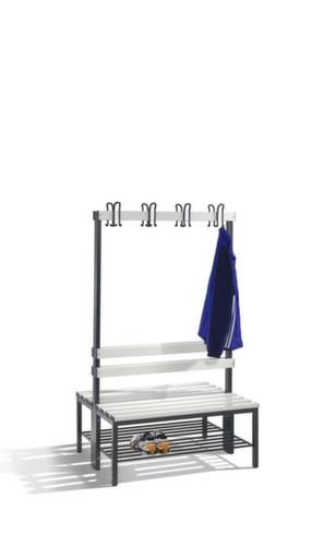 C+P Kleedkamerbank met haken en pvc-strips