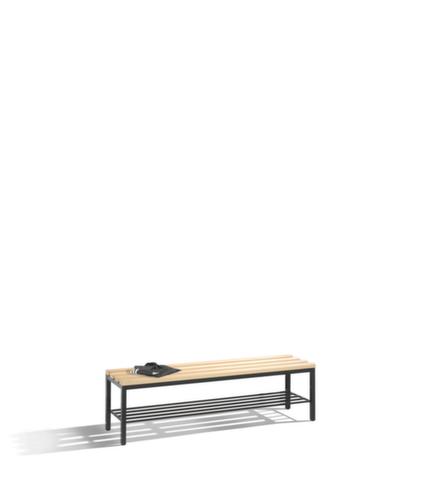 C+P Kleedkamerbank met houten strips