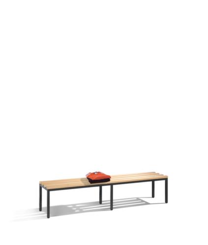 C+P Kleedkamerbank met houten strips