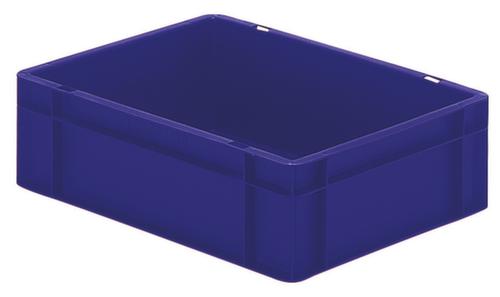 Euronorm-stapelbak gesloten wanden + bodem, blauw, inhoud 10 l