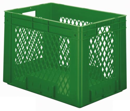 Euronorm-stapelbakken, groen, inhoud 80 l