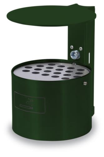 Asbak voor wand- of paalmontage, mosgroen