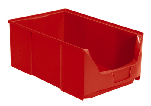 Stapelbare zichtbak Futura met diepe ingreepopening, rood, diepte 510 mm
