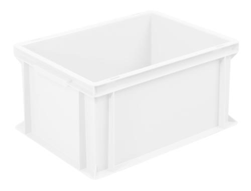 Euronorm stapelcontainers Basic met versterkte geribbelde bodem, wit, inhoud 21 l