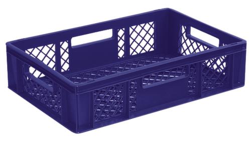 Euronorm stapelcontainers Basic met versterkte geribbelde bodem, blauw, inhoud 27 l