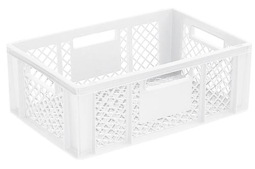 Euronorm stapelcontainers Basic met versterkte geribbelde bodem, wit, inhoud 43 l