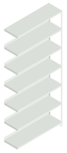 hofe Schroefstelling voor dossiers aanbouwsectie, 7 vloer, RAL7035 lichtgrijs