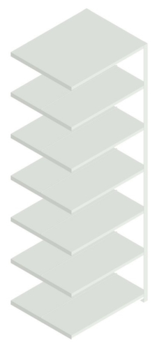 hofe Schroefbaar vijlenrek Bevestigingsveld voor gebruik aan beide zijden, 7 vloer, RAL7035 lichtgrijs