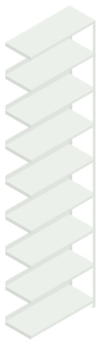 hofe Schroefstelling voor dossiers aanbouwsectie, 9 vloer, RAL7035 lichtgrijs