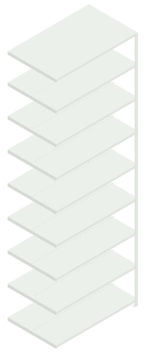 hofe Schroefbaar vijlenrek Bevestigingsveld voor gebruik aan beide zijden, 9 vloer, RAL7035 lichtgrijs