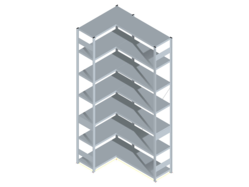 hofe Systeeminhaakstelling in standaard uitvoering, hoogte x breedte x diepte 3000 x 1060 x 435 mm, 7 legborden
