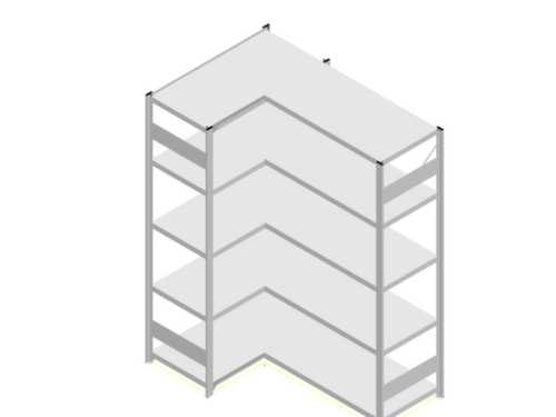 hofe Systeeminhaakstelling in standaard uitvoering, hoogte x breedte x diepte 2000 x 1060 x 535 mm, 5 legborden