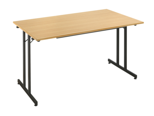 Stapelbare multifunctionele klaptafel, breedte x diepte 1400 x 800 mm, plaat beuken