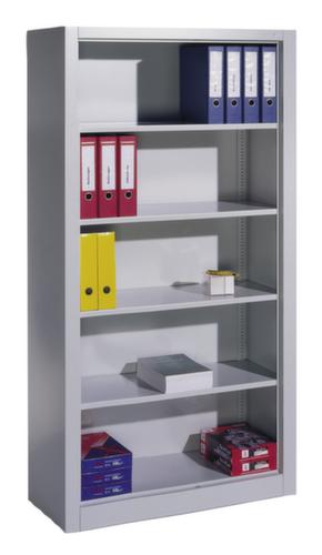 C+P Kantoorstelling ERGO van staal, breedte 1200 mm, 5 OH, RAL7035 lichtgrijs