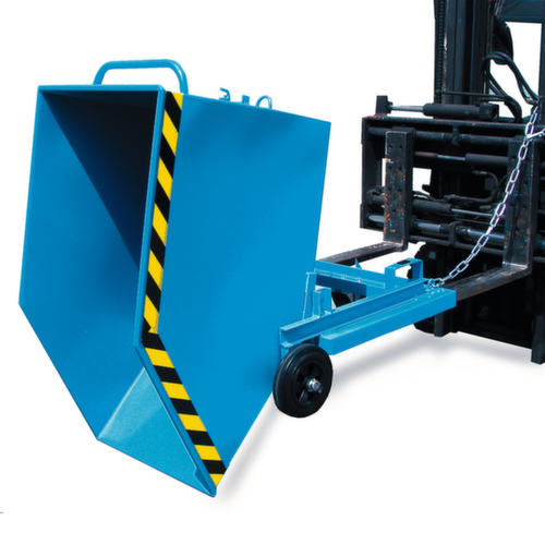 Bauer Kiepwagen voor spaanders met kraan