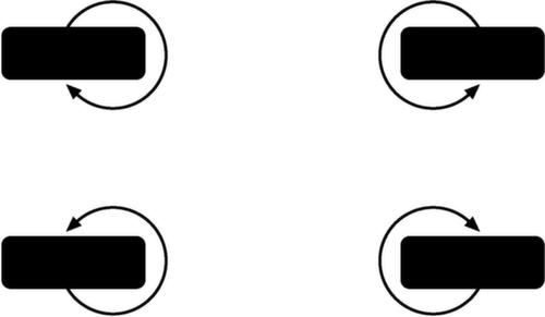 VARIOfit 4 zwenkwielen voor transportwagen