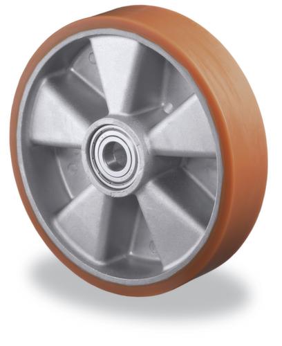 BS-ROLLEN Polyurethaan wiel met aluminium velg, draagvermogen 450 kg, polyurethaan banden