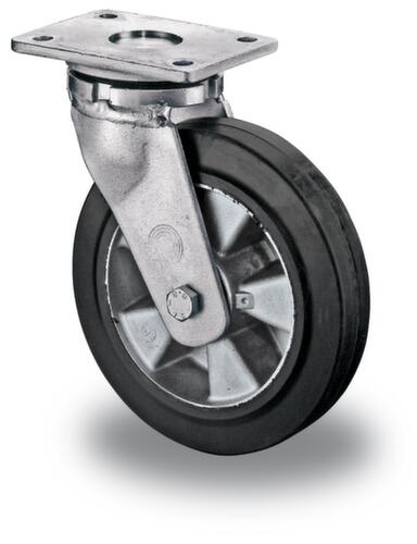 BS-ROLLEN Elastisch massief rubberen zwaarlastwiel tot 450 kg draagvermogen