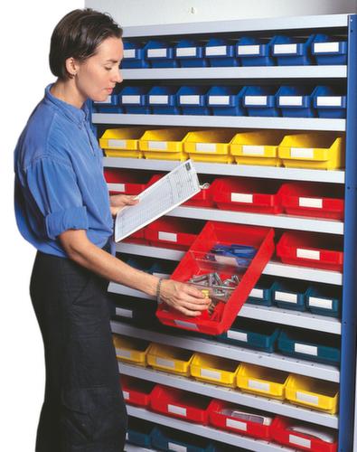 Stellingbak met zichtopening, blauw, diepte 500 mm