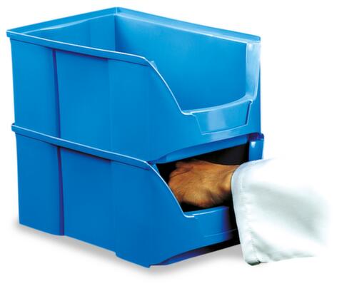 Stapelbare zichtbak Futura met diepe ingreepopening