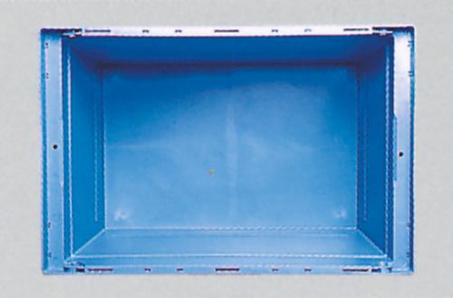 BITO Herbruikbare bak verzegelbaar, inhoud 76 l, Tweedelig scharnierdeksel