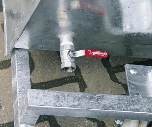 Kiepbak voor spaanders met terugzwenkmechanisme