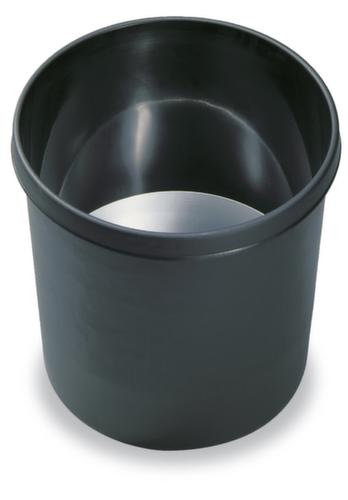 helit Moeilijk ontvlambare prullenmand, 18 l, zwart