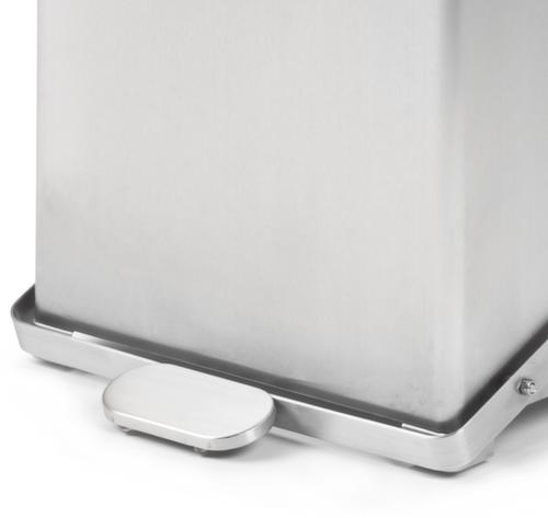 Industriële pedaalemmer met draaggreep, 27 l, wit, deksel wit