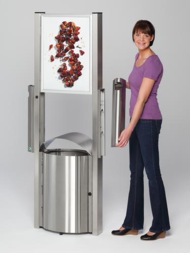 RVS afvalbak voor buitenshuis, 50 l