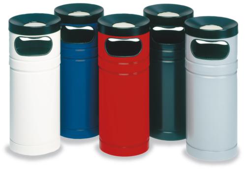 VAR Combi-asbak H90 met 2 inworpopeningen, RAL5010 gentiaanblauw