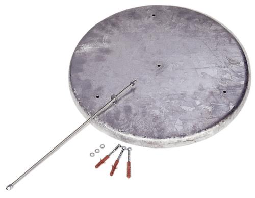 Staande asbak met dak, RAL1023 verkeersgeel