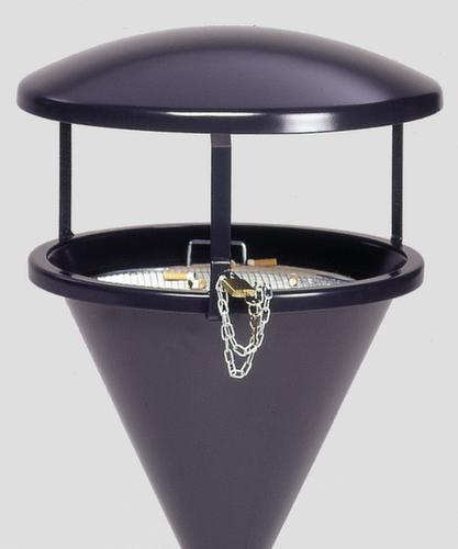 Staande asbak met dak, RAL1023 verkeersgeel