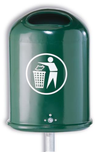 Ovale afvalbak voor buiten