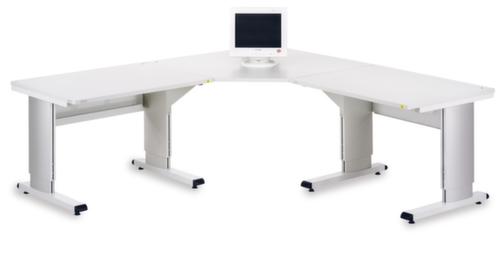 Treston Koppelelement voor bureau voor montagetafel, breedte x diepte 800 x 800 mm, plaat RAL7035 lichtgrijs