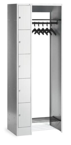 C+P Locker met kapstok Classic lichtgrijs met 20 vakken