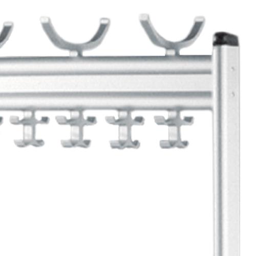 Verrijdbaar garderoberek Multiline van aluminium