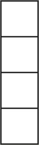 C+P Hangmappenkast Asisto, 4 uittrekelementen, RAL9006 blank aluminiumkleurig/RAL9006 blank aluminiumkleurig