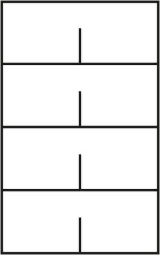 C+P Hangmappenkast met twee banen Asisto, 4 uittrekelementen, blank aluminiumkl./esdoorn