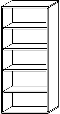 Gera Kantoorstelling Pro met achterwand, breedte 800 mm, 5 OH
