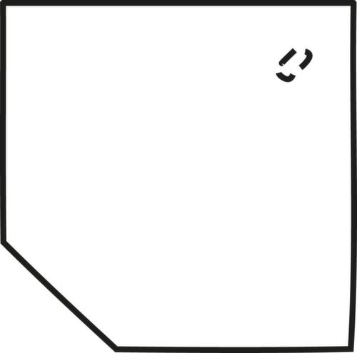 Gera Hoekig koppelelement voor bureau Milano 90° voor C-voetonderstel, breedte x diepte 1230 x 1230 mm, plaat beuken