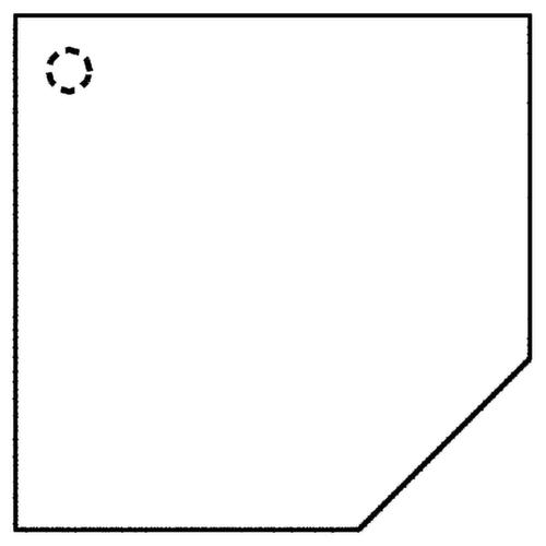 Koppelelement voor bureau Up and Down, breedte x diepte 1200 x 1200 mm, plaat beuken