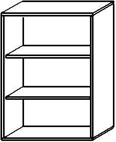 Gera Kantoorstelling Pro met achterwand, breedte 800 mm, 3 OH
