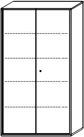Gera Kast met openslaande deuren Pro, 5 ordnerhoogten