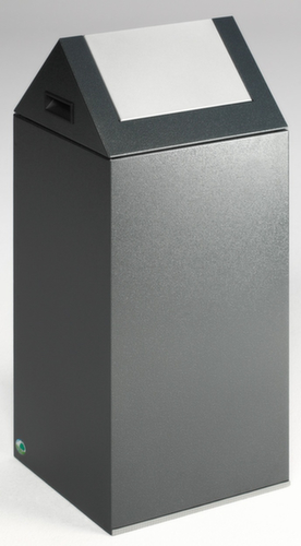 VAR Afvalverzamelbak WSG 55 S met tuimeldeksel, 60 l, antiek zilver, deksel zilverkleurig